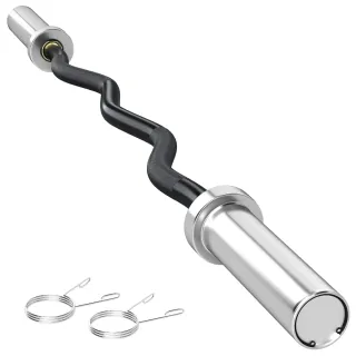 Barra Curl EZ Acero 120cm + 2 Discos