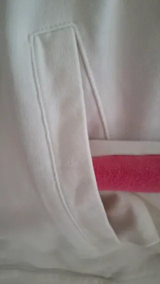 Sudadera Pepe Jeans blanca y fucsia T.38