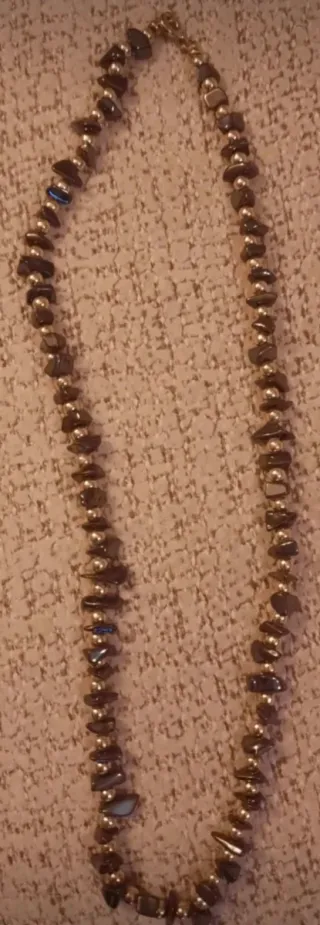 3 collane in pietra ematite vintage