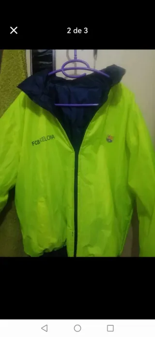 Chaqueta FC Barcelona Talla L Azul/Verde