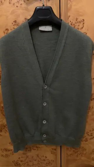 Gilet Umberto Scolari verde oliva vintage