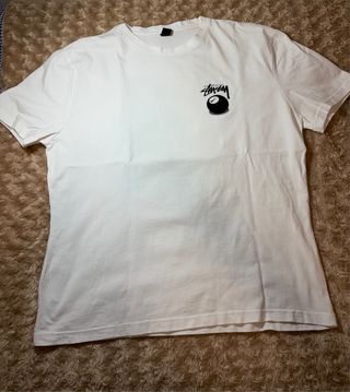 Camiseta Stüssy 8 Ball Blanca