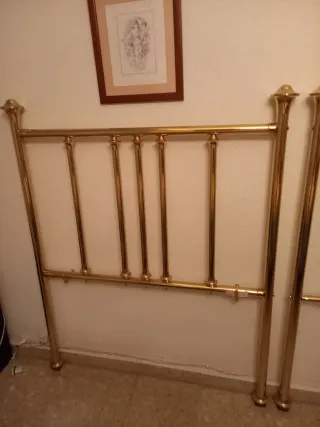 Cabeceros dorados antiguos cama 90