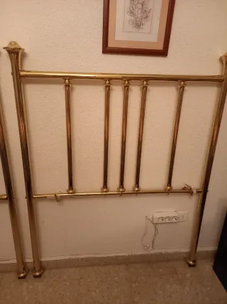 Cabeceros dorados antiguos cama 90