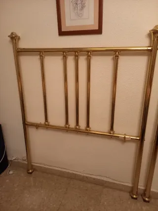 Cabeceros dorados antiguos cama 90