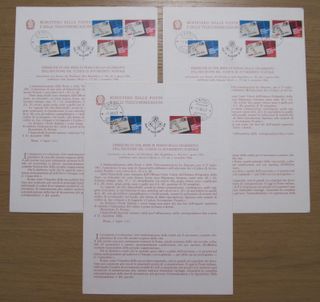 Bollettini illustrativi con annulli 1966/67