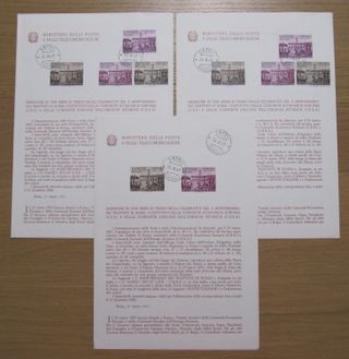 Bollettini illustrativi con annulli 1966/67