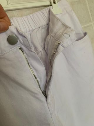 Pantalone bianco casual a gamba larga per uomo
