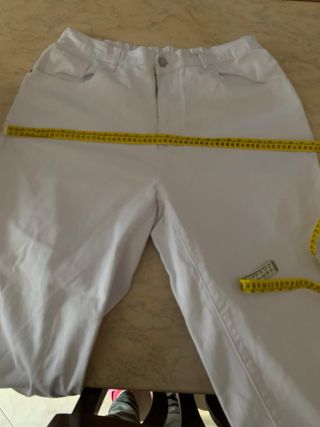 Pantalone bianco casual a gamba larga per uomo