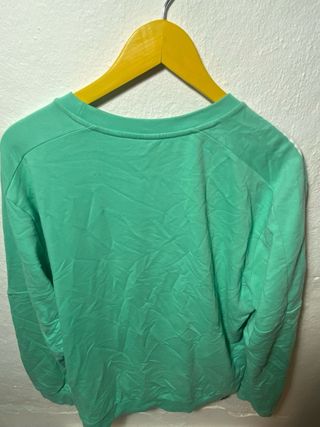 Sudadera Puma Verde con Rayas Blancas