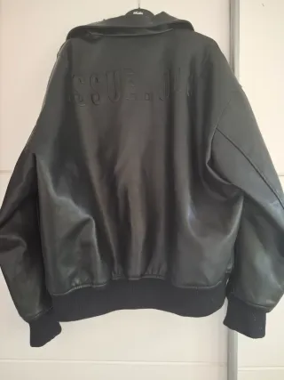 Chaqueta Bomber Vintage Bershka Negra