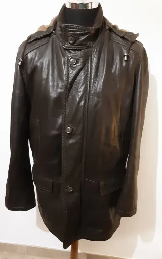 Giaccone uomo vera pelle Combipel marrone