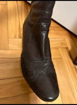 Botas altas de piel marrones