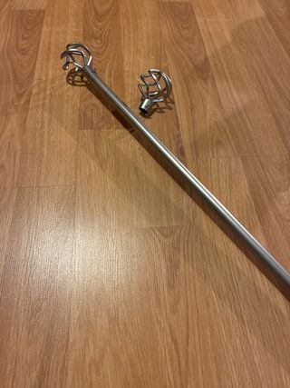 Varilla cortina extensible color plateado