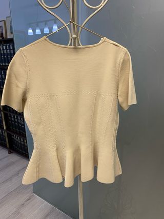Jersey Carolina Herrera Beige Punto