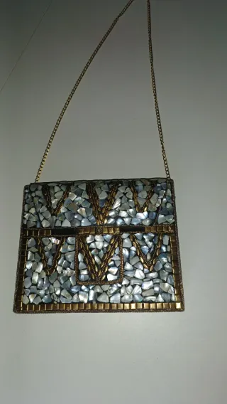 Bolso fiesta exótico con cadena