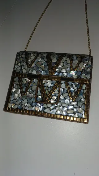 Bolso fiesta exótico con cadena