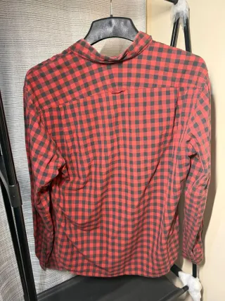 Camisa Lacoste cuadros roja XL