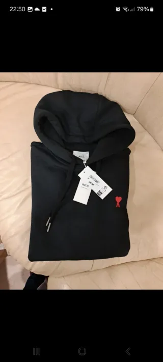 Ami Paris Hoodie Tamanho M Preto