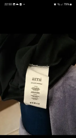 Ami Paris Hoodie Tamanho M Preto