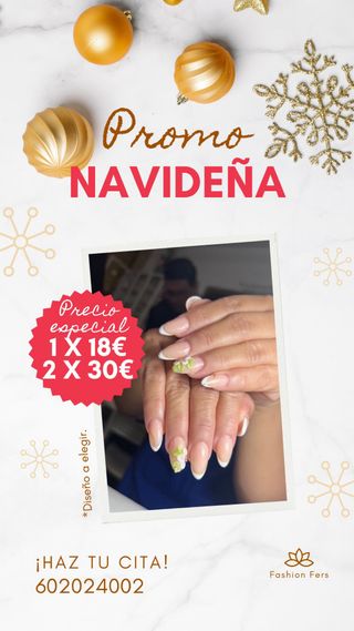 Promoción navideña uñas