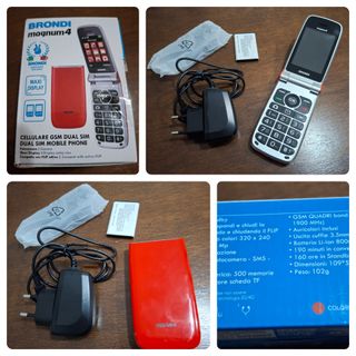 Brondi Magnum 4 Cellulare Dual Sim Rosso/Argento