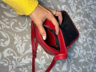 Bolso piel rojo