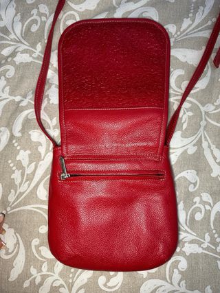 Bolso piel rojo