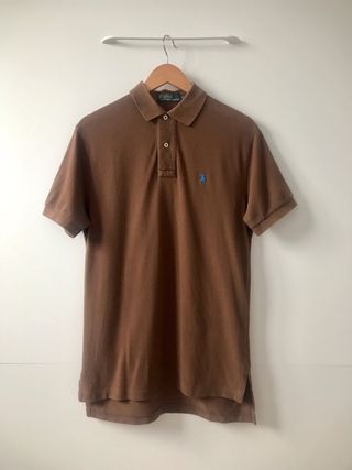 Polo Ralph Lauren S Marrón Logo Azul