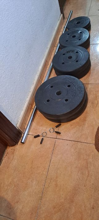 KIT PESAS 50KG BARRA Y DISCOS