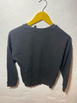 Sudadera Adidas Negra Logo Rosa