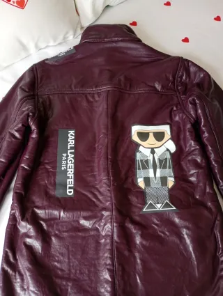 Abrigo Karl Lagerfeld Morado