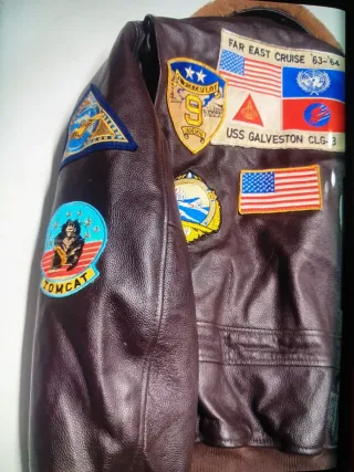 Chaqueta de piel Reed Top Gun M