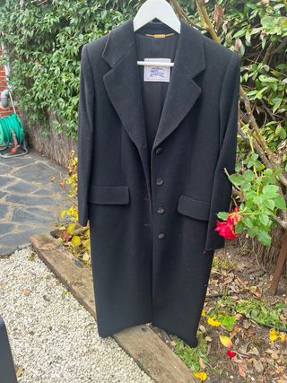 Abrigo Burberrys negro señora forrado auténtico