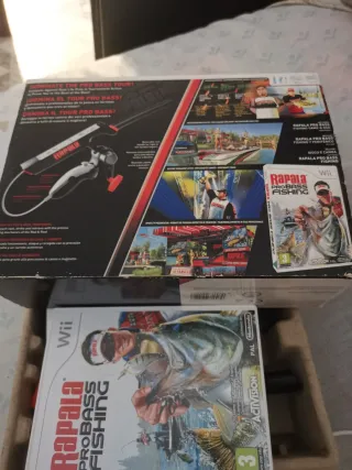 Rapala Pro Bass Fishing Wii + Caña