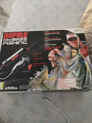 Rapala Pro Bass Fishing Wii + Caña
