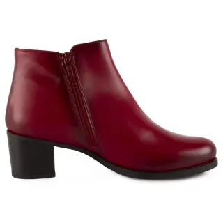 Botín Chamby Piel Burdeos Talla 36