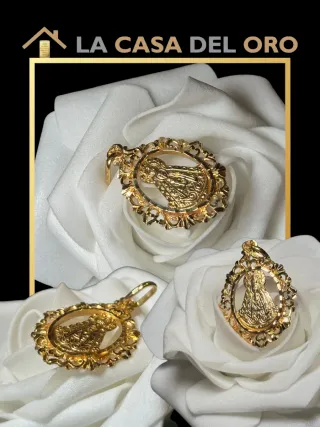 Colgante Virgen del Rocío Oro 18kt