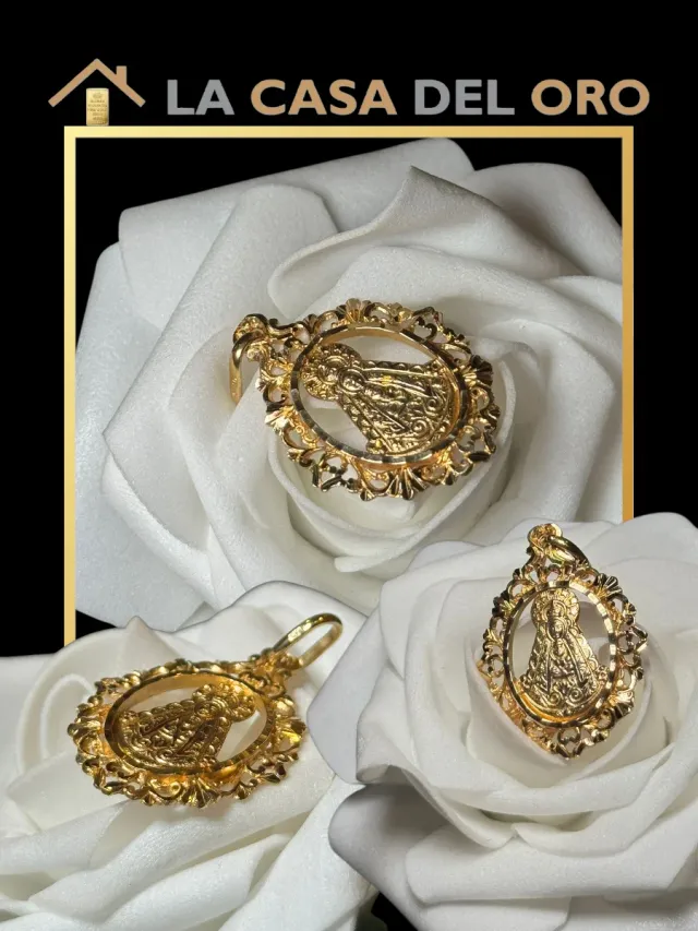 Colgante Virgen del Rocío Oro 18kt