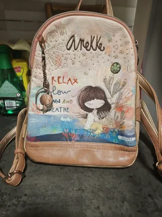 Mochila Anekke multicolor y marrón