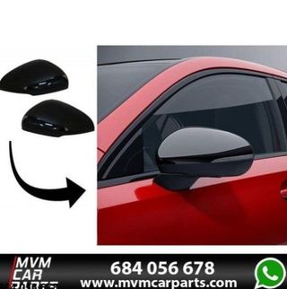 Carcasas de espejo retrovisor en Negro Brillo para