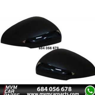 Carcasas de espejo retrovisor en Negro Brillo para