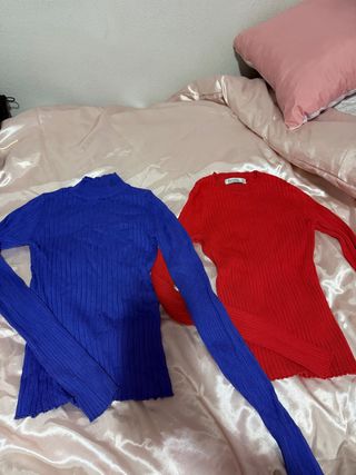 Lote 2 jerseys cuello alto y redondo