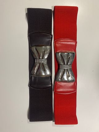 Cinture elastiche vintage con anello in metallo