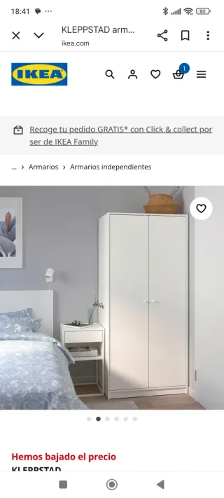 Puertas para armario KLEPPSTAD(2ut)