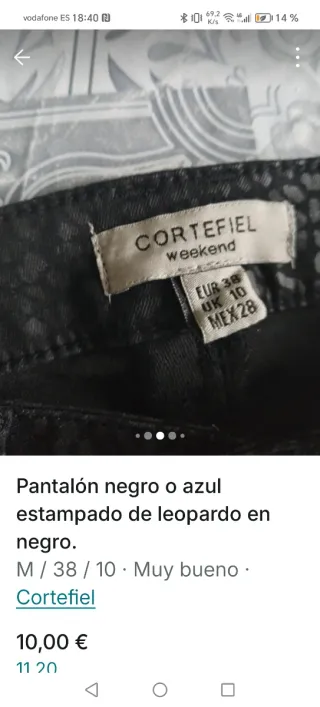 2 Pantalones Estampado Leopardo 10€ cada uno