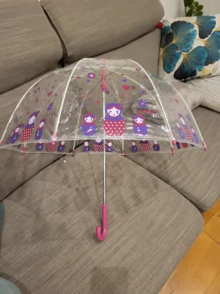 Paraguas transparente infantil