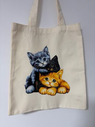 Borse di tela con gattini