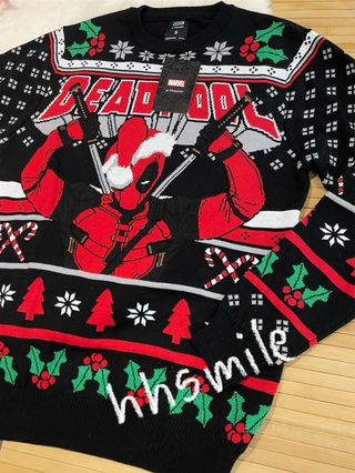 Jersey Navideño Marvel Deadpool Talla S * SOLO ENV