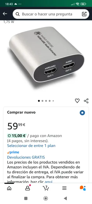 Extractor Audio HDMI eARC FeinTech VAX01202